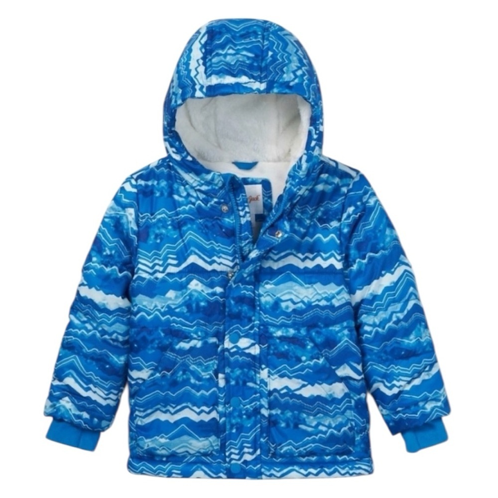🆕 CAT & JACK Toddlers' Tie-Dye Blue Quilted Puffer Winter Jacket Size 2T